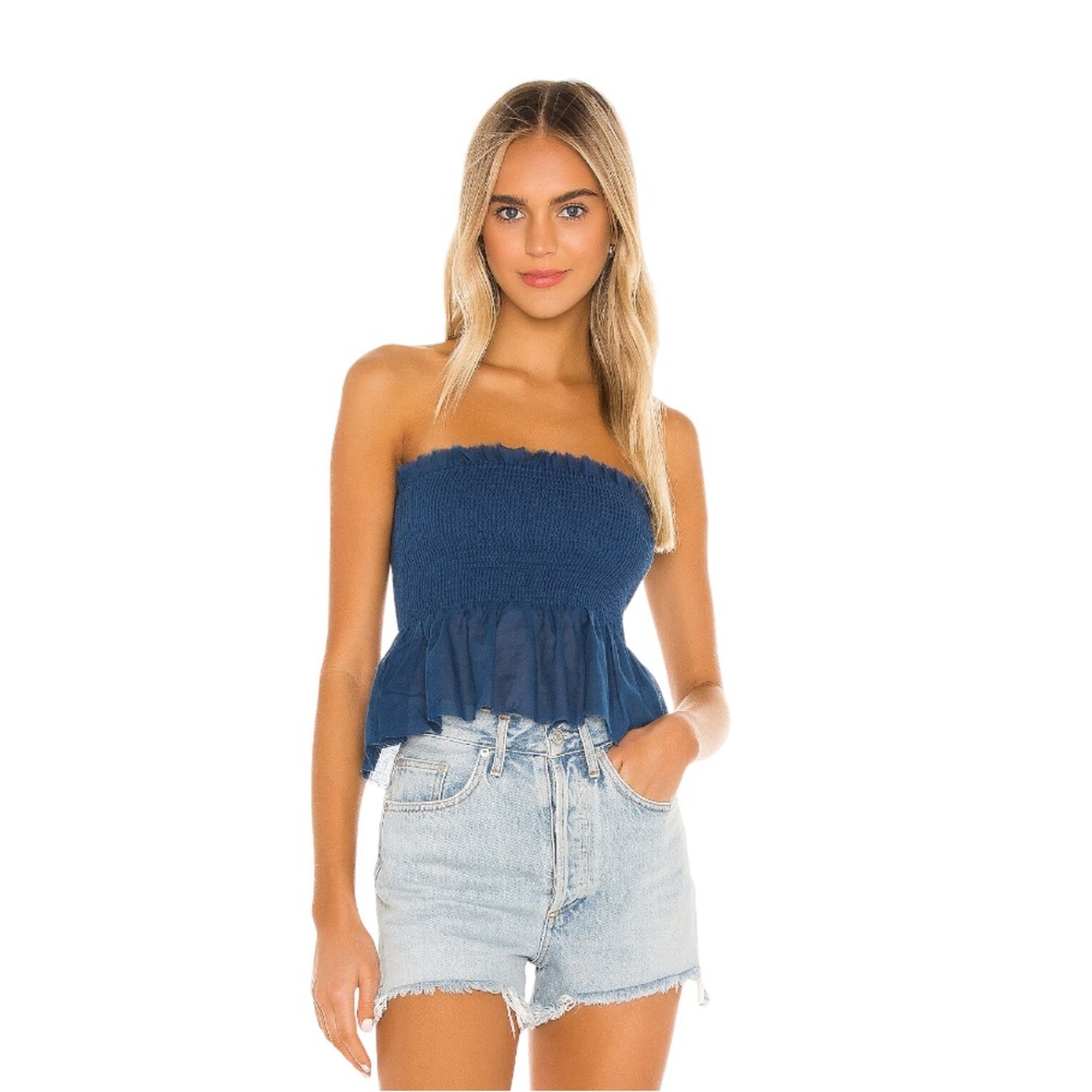 INDAH Greta Strapless Top in Greece Size Small